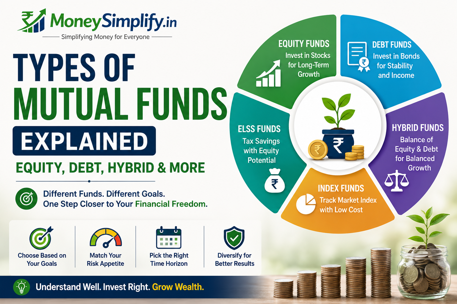 Types of Mutual Funds Explained: Equity, Debt, Hybrid & More